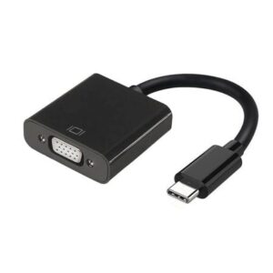 Conversor USB Tipo-C Aisens A109-0347/ USB Tipo-C - VGA Hembra/ 15cm/ Negro