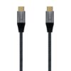 Cable USB 3.2 Tipo-C Aisens A107-0634 20GBPS 5A 100W/ USB Tipo-C Macho - USB Tipo-C Macho/ Hasta 100W/ 20Gbps/ 2m/ Gris