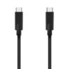 Cable USB 3.2 Tipo-C Aisens A107-0707 5GBPS 3A 60W/ USB Tipo-C Macho - USB Tipo-C Macho/ Hasta 60W/ 5Gbps/ 5m/ Negro
