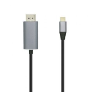 Cable DisplayPort Aisens A109-0395/ USB Tipo-C Macho - DisplayPort Macho/ Hasta 27W/ 1250Mbps/ 1.8m/ Negro