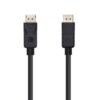 Cable DisplayPort 1.2 4K Aisens A124-0388/ DisplayPort Macho - DisplayPort Macho/ Hasta 5W/ 2300Mbps/ 10m/ Negro
