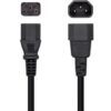 Cable Alimentación Aisens A132-0466/ C13 Hembra - C14 Macho/ Hasta 1500W/ 3m/ Negro
