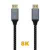 Cable DisplayPort 1.4 8K Aisens A149-0438/ DisplayPort Macho - DisplayPort Macho/ 3m/ Negro Gris