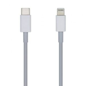 Cable USB 2.0 Tipo-C Lightning Aisens A102-0442/ Lightning Macho - USB Tipo-C Macho/ 480Mbps/ 1m/ Blanco