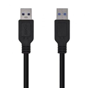 Cable USB 3.0 Aisens A105-0447/ USB Macho - USB Macho/ 5Gbps/ 2m/ Negro