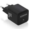 Cargador de Pared GaN Aisens ASCH-30W1P036-BK/ 1xUSB Tipo-C/ 30W