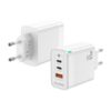 Cargador de Pared GaN Aisens ASCH-65W3P007-W/ 2xUSB Tipo-C/ 1x USB/ 65W