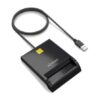 Lector de DNI y Tarjetas Aisens ASCR-SN06-BK/ USB 2.0/ Negro