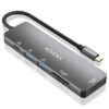 Docking USB Tipo-C Aisens ASUC-6P016-GR/ 1xHDMI 4K/ 2xUSB/ 1xLector Tarjetas/ 1xUSB Tipo-C PD/ Gris