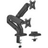 Soporte de Mesa con Contrapeso para 2 Monitores o TV Aisens DT32TSR-221/Giratorio/ Inclinable/ hasta 9kg