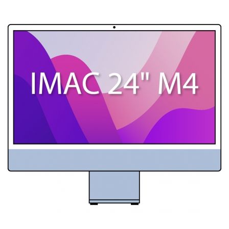 Apple iMac 24" Retina 4,5K / M4 10-Core CPU/ 16Gb/ 256Gb SSD/ 10-Core GPU/ Cristal Nanotexturizado/ Plata