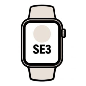 Apple Watch SE3/ GPS/ Cellular/ 44mm/ Caja de Aluminio Blanco Estrella/ Correa Deportiva Blanco Estrella M/L