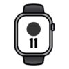 Apple Watch Series 11/ GPS/ 46mm/ Gris Espacial/ Correa Deportiva Negra (S/M)
