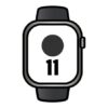Apple Watch Series 11/ GPS/ Cellular/ 46mm/ Titanio Negro Pizarra/ Correa Deportiva Negra S/M