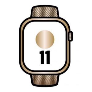 Apple Watch Series 11/ GPS/ Cellular/ 46mm/ Titanio Dorado/ Correa Milanese Dorada Loop M/L
