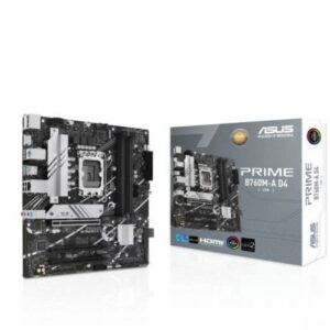 Placa Base Asus Prime B760M-A D4-CSM/ Socket 1700/ DDR4/ PCIe 4.0/ Micro ATX
