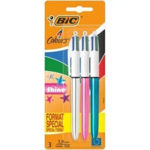 art_bic-boli20420colors20shine203u_1.jpg Bolígrafos de Tinta de Aceite Retráctil Bic 4 Colors Shine 9122751/ 3 unidades/ 4 Colores de Tinta/ Cuerpo Color Brillante