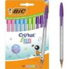Bolígrafos de Tinta de Aceite Bic Cristal Fun 524176/ 10 unidades/ Colores Surtidos