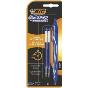 art_bic-gelocity20qdry20951757201u_1.jpg Bolígrafos de Tinta de Gel Retráctil Bic Gelocity Quick Dry 951757/ 1 unidades/ 2 recambios/ Azul