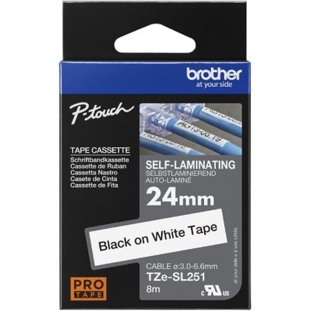 Cinta Laminada Original Rotuladora Brother TZe-231/ Blanca