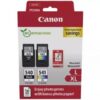 Cartucho de Tinta Original Canon PG-540L + CL-541 XL Multipack Alta Capacidad/ Negro/ Tricolor + Papel Fotográfico