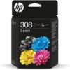Cartucho de Tinta Original HP nº308 Multipack/ Negro + Tricolor