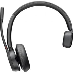 Auricular Inalámbrico Poly Voyager 4310 + Adaptador BT700 + Base de Carga/ con Micrófono/ Bluetooth/ Negro