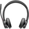 Auriculares Inalámbricos Poly Voyager 4320 UC + Adaptador BT700 + Base de Carga/ con Micrófono/ Bluetooth/ Negros