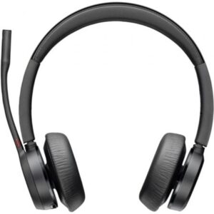 Auriculares Inalámbricos Poly Voyager 4320 UC + Adaptador BT700 + Base de Carga/ con Micrófono/ Bluetooth/ Negros