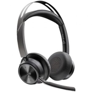 Auriculares Inalámbricos Poly Voyager Focus 2 para Microsoft Teams + Adaptador USB-C-A + Soporte de Carga/ con Micrófono/ Bluetooth/ Negro