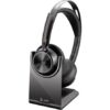 Auriculares Inalámbricos Poly Voyager Focus 2 Microsoft Teams + Adaptador USB-C-A + Soporte de Carga/ con Micrófono/ Bluetooth/ Negros