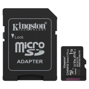 Tarjeta de Memoria Kingston CANVAS Select Plus 1TB microSD XC con Adaptador/ Clase 10/ 150MBs