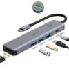 Docking USB Tipo-C Leotec LEDS05/ 3xUSB/ 1xUSB Tipo-C PD/ 1xHDMI 4K/ Gris