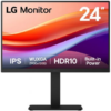 Monitor Profesional LG 24BA55W-B 24"/ WUXGA/ Multimedia/ Regulable en altura/ Negro