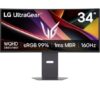 Monitor Gaming Ultraparonámico Curvo LG UltraGear 34G600A-B 34"/ WQHD/ Multimedia/ 5ms/ 160Hz/ VA/ Regulable en Altura/ Negro