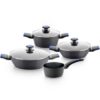 Pack Batería de Cocina Monix Martín Berasategui/ Cazo Ø16cm/ Cacerolas Ø20 - 24 - 28cm/ Aluminio Forjado/ Apta para Inducción