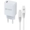 Cargador de Pared Muvit For Change MCPAK0044/ 1xUSB Tipo-C + Cable USB Tipo-C/ 20W