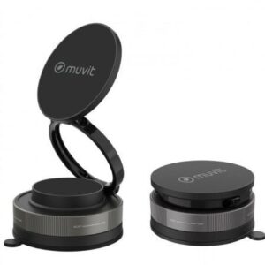 Soporte de Smartphone para Coche Muvit For Change MCCHL0035/ Negro