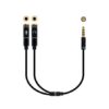 Cable Estéreo Nanocable 10.24.1202/ Jack 3.5 Macho - 2x Jack 3.5 Hembra/ 30cm/ Negro