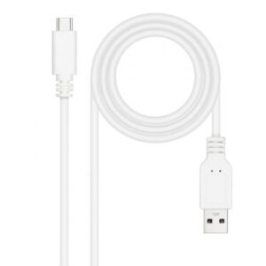 Cable USB 2.0 Nanocable 10.01.2102-W/ USB Tipo-C Macho - USB Macho/ 480Mbps/ 2m/ Blanco
