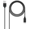 Cable USB 2.0 Nanocable 10.01.2103/ USB Macho - USB Tipo-C Macho/ 480Mbps/ 3m/ Negro