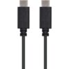 Cable USB 2.0 Tipo-C Nanocable 10.01.2301/ USB Tipo-C Macho - USB Tipo-C Macho/ 480Mbps/ 1m/ Negro