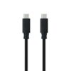 Cable USB 3.1 Tipo-C Nanocable 10.01.4100/ USB Tipo-C Macho - USB Tipo-C Macho/ Hasta 100W/ 10Gbps/ 50cm/ Negro