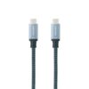 Cable USB 3.1 Tipo-C Nanocable 10.01.4101-COMB/ USB Tipo-C Macho - USB Tipo-C Macho/ Hasta 100W/ 10Gbps/ 1m/ Gris y Negro