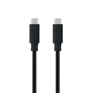 Cable USB 3.1 Tipo-C Nanocable 10.01.4102/ USB Tipo-C Macho - USB Tipo-C Macho/ Hasta 100W/ 10Gbps/ 2m/ Negro