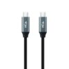 Cable USB 3.2 Tipo-C Nanocable 10.01.4301-L150/ USB Tipo-C Macho - USB Tipo-C Macho/ Hasta 100W/ 20Gbps/ 1.5m/ Gris y Negro
