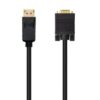 Cable Conversor Nanocable 10.15.4401/ DisplayPort Macho - VGA Macho/ 1m/ Negro