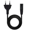 Cable Alimentación Forma 8 Nanocable 10.22.0402-L200/ CEE7/16 Macho - C7 Hembra/ 2m/ Negro