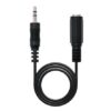 Cable Estéreo Nanocable 10.24.0203/ Jack 3.5 Macho - Jack 3.5 Hembra/ 3m/ Negro