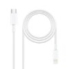 Cable USB 2.0 Tipo-C Lightning Nanocable 10.10.0600/ USB Tipo-C Macho - Lightning Macho/ 50cm/ Blanco